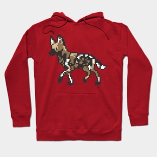 8bit African Wild Dog Hoodie